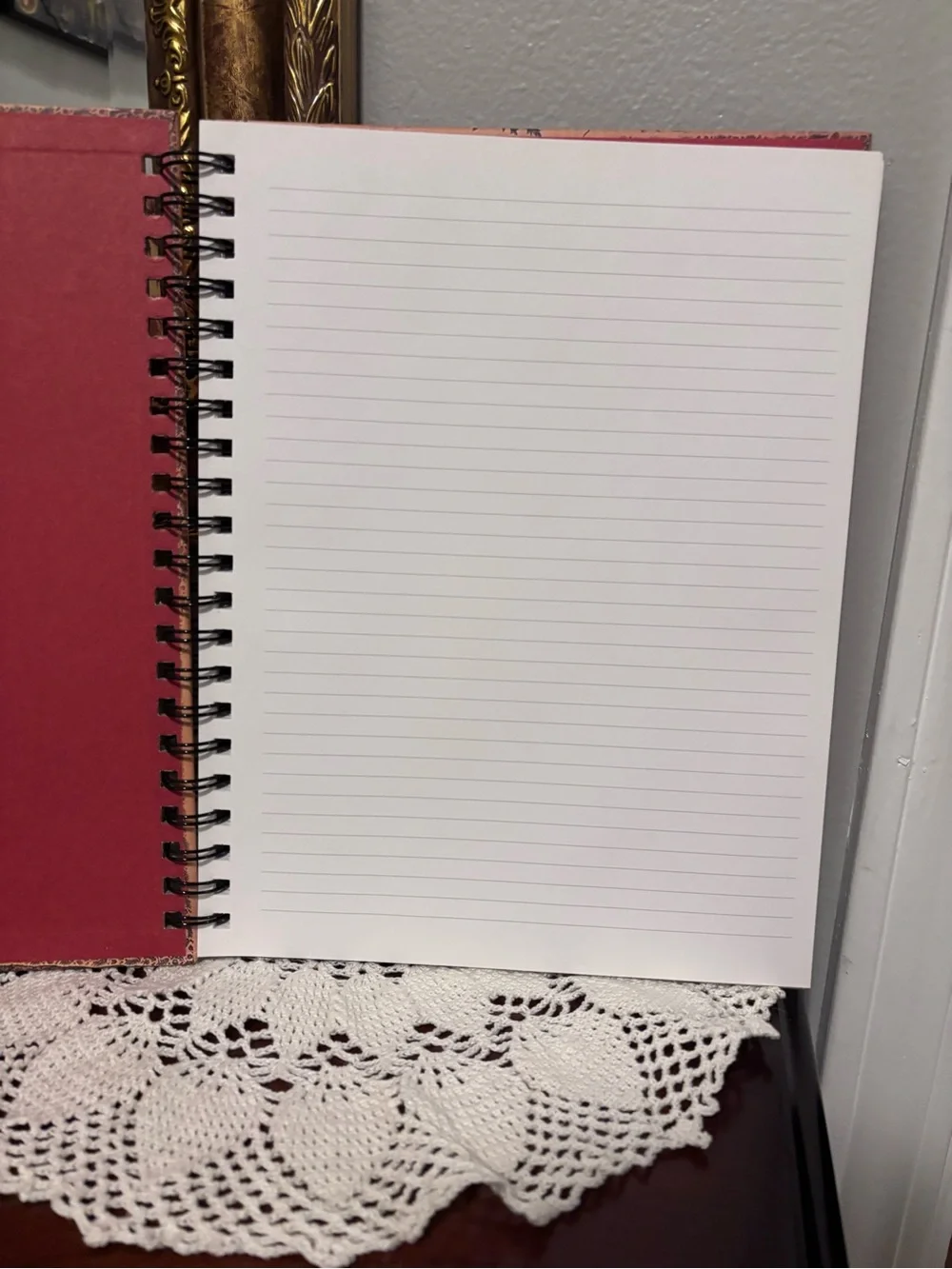 New Piccadilly Floral Spiral Lined Journal “Be Inspired”. 9 X 11.